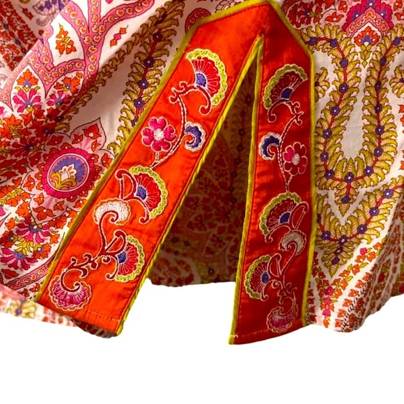 ROBERT GRAHAM Cotton Orange
Floral Paisley 3/4 Sleeve Tunic Blouse - Picture 2 of 7